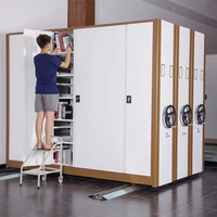 Système de stockage d'archives en acier durable Étagère mobile en métal mobile compacte et mobile pour le bureau et l'hôpital