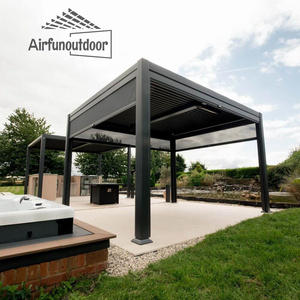 Su geçirmez panjur çatı sistem kitleri açık Gazebo bahçe biyoiklimatik alüminyum Pergola - Product Image 6