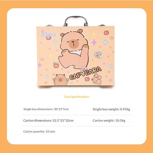 Set Artistico per Bambini <span class=keywords><strong>da</strong></span> 53 Pezzi, Resistente, con Pennarelli ad Acqua, Matite Colorate, Pastelli a Olio, Scatola con Stampa Cartoon, Regalo per Disegno - Product Image 3