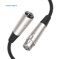 Câble de connexion audio pour console de mixage de microphone, en alliage de zinc, 3P XLR mâle vers femelle