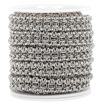 Chaîne exagérée en acier inoxydable personnalisée, accessoires imperméables pour la fabrication de bijoux en maille, collier, bracelet, bricolage