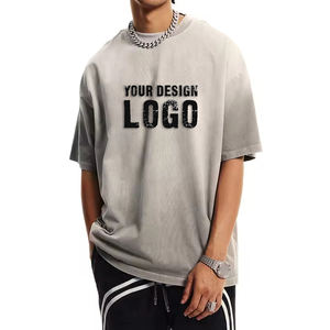 Camiseta Deportiva Informal de Verano para Hombre, de Algodón Lavado, Holgada, Transpirable, Estilo Hip Hop Urbano, con Hombros Caídos, Talla Grande - Product Image 4