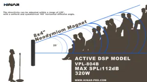 VPL-804B alto-falante de matriz de coluna DSP alto-falantes ativos dsp alto-falante ativo equipamento de som de áudio
