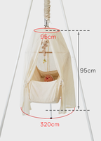 Housse de hamac respirante pour bébé en coton maillé, pare-soleil léger pour berceau, rideau de sommeil portable pour chambre d'enfant