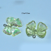 Lot de pendentifs en résine DIY pour modèles de nœuds, peints à la main, breloques colorées, décorations pour nœuds de cheveux, pour bijoux et la Saint-Valentin