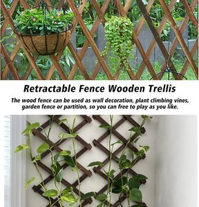 Lot de 2 <span class=keywords><strong>treillis</strong></span> de jardin extensibles en <span class=keywords><strong>bois</strong></span> <span class=keywords><strong>pour</strong></span> plantes grimpantes, écologiques, faciles à assembler, <span class=keywords><strong>pour</strong></span> mur, clôture de jardin et patio extérieur - Product Image 4