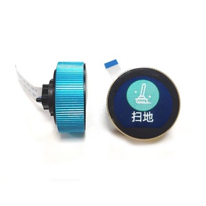 หน้าจอแสดงผล TFT LCD แบบวงกลมขนาด 0.99 นิ้ว พร้อมระบบสัมผัส Haptic Encoder รองรับอินเทอร์เฟซ RGB สำหรับควบคุมอุณหภูมิหม้อแบบ HMI พร้อมปุ่มควบคุมและหน้าจอแสดงผลแบบหมุนได้ ใช้ชิป MCU - Product Image 1