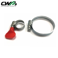 Vis à oreilles en acier inoxydable de type allemand avec serrage rapide pour tuyau, écrou à oreilles, collier de serrage pour tube rond, outils de quincaillerie en pouces