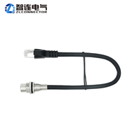 Adaptateur RJ45 femelle M12 à montage sur panneau, Code A, Code X, étanche IP67, connecteur ZL, connecteur de câble 8 broches, coque en laiton nickelé pour