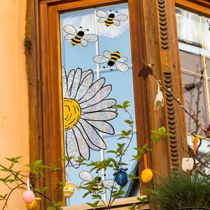Wholesale Iridescent Static Glass <b>Decals</b> Sunflower Bee <b>Window</b> Stickers for Home Decor Sunlight Inspired Sunflowers - Product Image 4