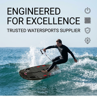 Planche de surf électrique avancée en fibre de carbone, Jetboard, Jetsurf, avec coussinet de traction en EVA rayé gris, batterie au lithium, moteur, embarcation nautique