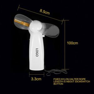 Ventilador de Mano Recargable con Logotipo Personalizable, Mini Ventilador USB Portátil con Mensaje LED Programable - Product Image 4