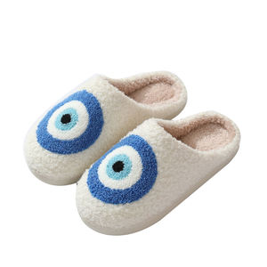 2025 transfrontalière nouveau hiver oeil du diable coton pantoufles pour femmes en gros Couple intérieur maison en peluche chaud pantoufles - Product Image 4