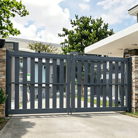 Porte de clôture en alliage d'aluminium avec mot de passe secret, design moderne pour l'extérieur, entrée principale privée en métal