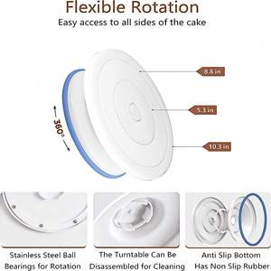Set di ugelli per decorazione torte in acciaio inossidabile, kit per pasticceria, utensili da forno, set con piatto girevole per torte - Fornitura diretta dalla fabbrica - Product Image 2