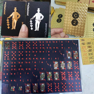Carte à jouer de casino personnalisée d'usine professionnelle jeu de cartes imprimé taille personnalisée carte à jouer en papier à noyau noir pont de poker magique - Product Image 3
