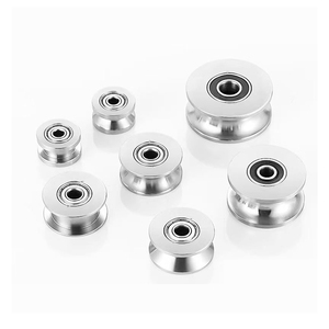 Tùy Chỉnh Kim Loại Ròng Rọc Bánh Xe Thép Không Gỉ Hợp Kim Nhôm V U H Rãnh Nhựa Nylon Ròng Rọc Với Mang - Product Image 2