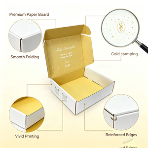 Boîte d'expédition magnétique en carton ondulé écologique haut de gamme avec logo personnalisé, impression intérieure et extérieure de qualité supérieure - Product Image 3