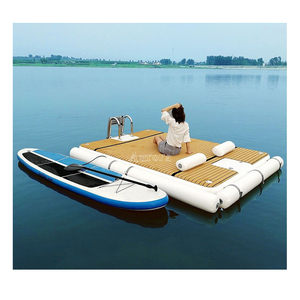 Fun-muelle flotante inflable, colchoneta <span class=keywords><strong>de</strong></span> Yoga <span class=keywords><strong>de</strong></span> <span class=keywords><strong>agua</strong></span> con bomba <span class=keywords><strong>de</strong></span> aire eléctrica - Product Image 5