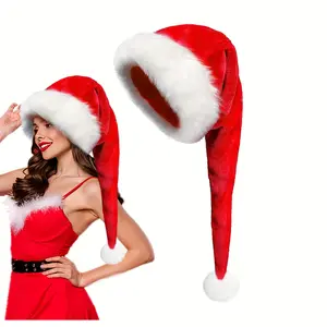 Super long chapeau de fourrure de Noël en peluche Offre Spéciale cadeau décoration pour la saison des vacances