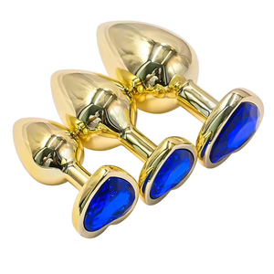 Plug anal metálico dorado en forma de corazón para jardín, juguete alternativo de masturbación anal para hombres y mujeres, venta al por mayor de fábrica. - Product Image 6