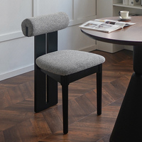 Chaise de salle à manger vintage en bois massif sans accoudoirs avec dossier rembourré doux pour la maison, le bureau, la chambre à coucher, la coiffeuse – Design esthétique moderne