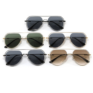 Custom Logo 2026 Retro Ladies Full Rim <b>Shades</b> Punk <b>Sun</b> Glasses UV400 Metal Pilot Sunglasses for Women Men - Product Image 6