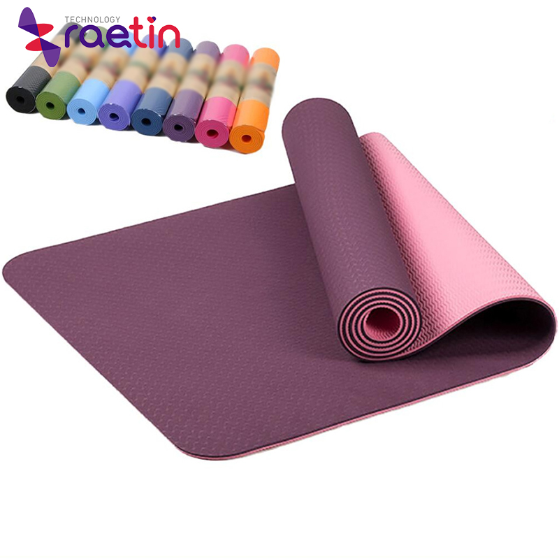 Tappetini per Pilates tappetino da yoga appiccicoso in pelle scamosciata ecologica stampata personalizzata