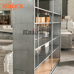 Bespoke cửa hàng bán lẻ treo tường kim loại đồ trang sức hiển thị Showcase túi và giày hiển thị Kệ Tóc Giả Móc Áo giá - Product Image 3