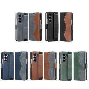 เคสแบบพับได้รุ่นใหม่ ดีไซน์ทันสมัย ใช้ได้กับ Samsung ZFold2/3/4/5 ลด 40% พร้อมสายคล้องมือ, ขาตั้ง และช่องใส่บัตร สไตล์ธุรกิจ - Product Image 5