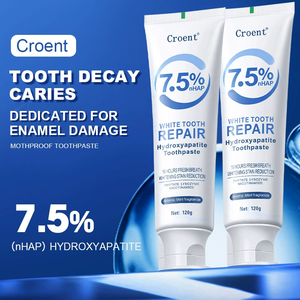 Cuidado bucal, pasta de dientes blanqueadora de hidroxiapatita para eliminar las manchas dentales, blanqueamiento dental profundo, aliento fresco, protege el esmalte dental - Product Image 1