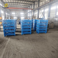 Conteneur de stockage pliable industriel en treillis métallique haute capacité Easylink, capacité de 1000 kg, protection contre la corrosion, revêtement en poudre