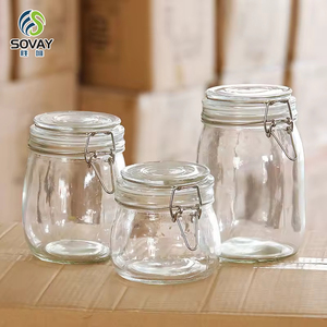 Hũ thủy tinh đựng thực phẩm 500ml 750ml 1l, nắp kẹp, kín khí, có khóa - Product Image 1