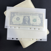Nouvelle enveloppe de budget en velours mat personnalisée à 6 trous, durable, à ouverture latérale, sans fermeture éclair, format A6, pour l'organisation de l'argent