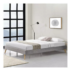 Chambre à coucher Double King Size, <span class=keywords><strong>lit</strong></span> classique rembourré doux pour l'exportation, <span class=keywords><strong>lit</strong></span> en tissu <span class=keywords><strong>avec</strong></span> tiroir, cadre de <span class=keywords><strong>lit</strong></span> en lin - Product Image 2