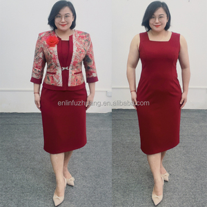 ชุดเดรสผ้าไหมลายสวยสำหรับผู้หญิง  ชุดสูทไซส์ใหญ่สำหรับใส่ไปโบสถ์ - Product Image 2