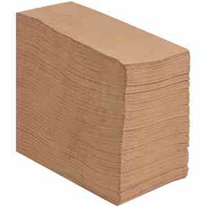 Serviettes en papier jetables carrées en kraft naturel 18 g/m² 12x16 pouces 2 plis 4 volets pour fêtes modernes, vente directe usine, en pâte de bois, emballage en sac - Product Image 3