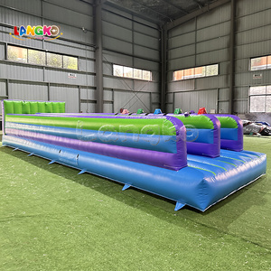 Carrera Bungee Inflable Comercial de 2 Pistas, Juego de Carrera Bungee Inflable para Alquiler en Fiestas y Carnavales - Product Image 1