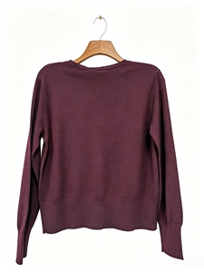 Women 100% Pure Wool Knitted <b>Cardigan</b> <b>Sweater</b> Casual Button Up Long Sleeve for Daily & Office - Product Image 3