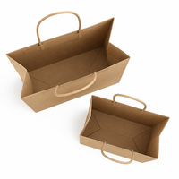 Sac de courses en papier kraft avec poignée torsadée, personnalisé