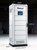 Baterai LFP Tegangan Tinggi MULOYAL 20kWh 204.8V 100Ah 8-Modul Stack 6000 Siklus BMS Master-Slave