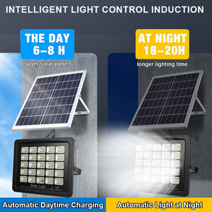 100W 200W 300W 400W chiếu sân vận động đèn nhôm Đèn pha điều khiển từ xa 3 năm bảo hành ngoài trời năng lượng mặt trời lũ ánh sáng - Product Image 3