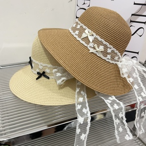 Sombrero de Paja para Mujer, Estilo Pescador, con Malla y Lazo, Protección Solar, para Viajes y Actividades al Aire Libre - Product Image 2