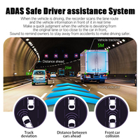 Kamera Mobil 3.16 Inci Black Box 4k Wifi Gps Dashcam 3 Kamera Mobil 3 Saluran WIFI ADAS 4k Dash Camera 3 Lensa Wifi Gps 4k Dash Cam