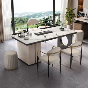 Modern Minimalist Tea <b>Table</b> <b>And</b> Chair <b>Set</b> With Storage For Living Room Home Office Use - Product Image 5