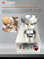 Robot de cuisson automatique à agitation Wok-Shaking, machine commerciale automatique pour faire sauter les nouilles de riz, disponible pour la maison, les restaurants et la vente ambulante