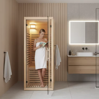 Mini sauna infrarouge direct d'usine pour 1 personne avec lampe de beauté, lampe de luminothérapie rouge