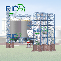 RICHI-Ligne de production entièrement automatique de granulés pour bétail, volaille, 8-12 t/h