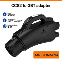 Nouvel adaptateur portable CCS2 vers GBT 300 kW, convertisseur de station de charge rapide DC pour véhicules électriques, 1000 V 300 A, protection IP55 pour Tesla