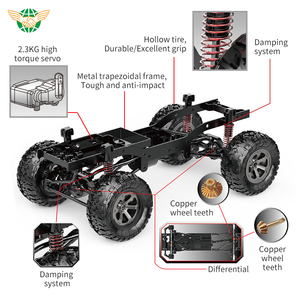 FY003A-5 1/12 échelle 2.4G RC télécommande voiture <span class=keywords><strong>4x4</strong></span> classique simulation véhicule tout-terrain quatre roues motrices escalade véhicule jouets - Product Image 3
